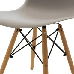 Garnero Arredamenti Sedia da pranzo stile scandinavo in polipropilene gambe legno Efesto Grigio Best