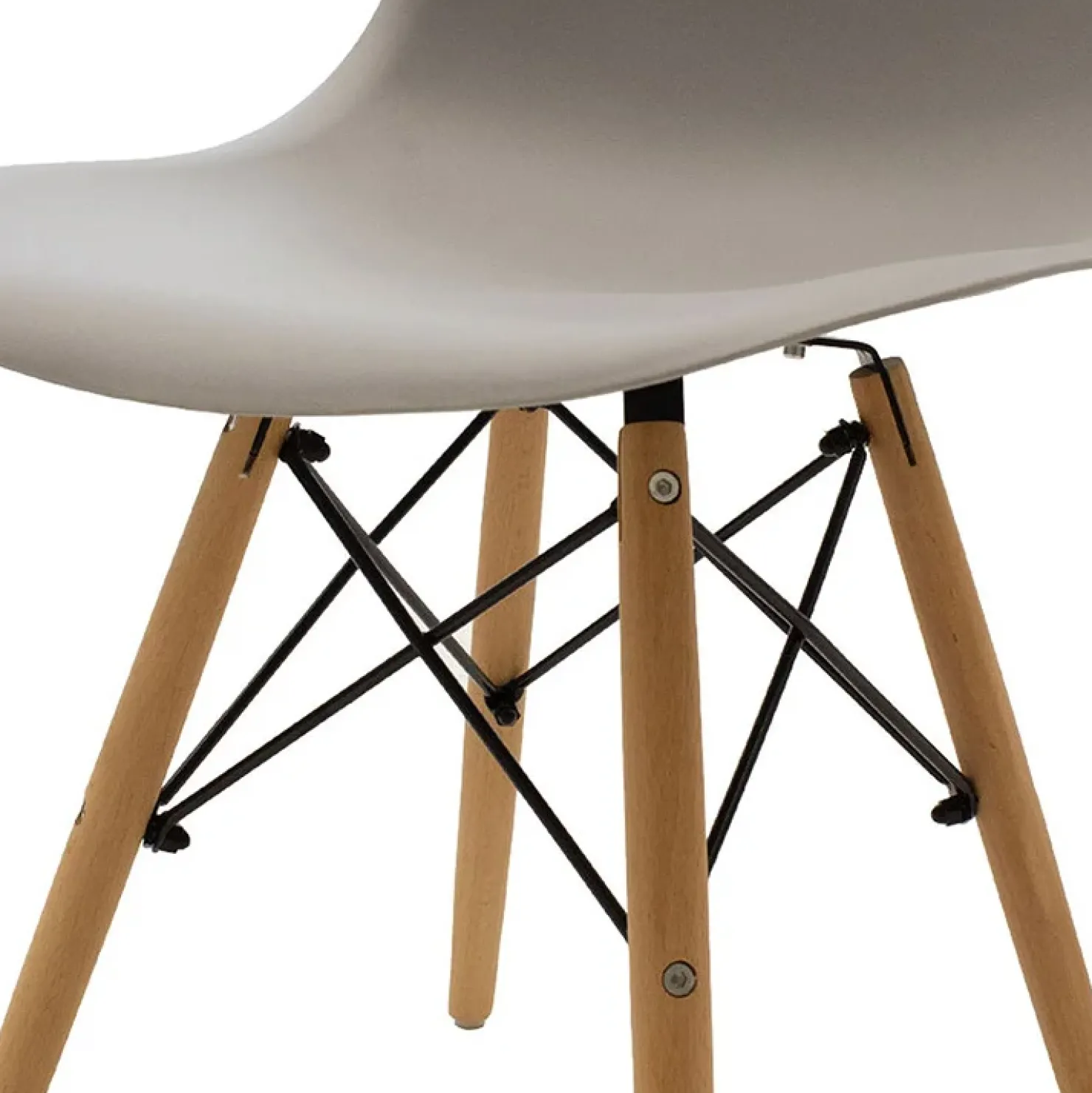 Garnero Arredamenti Sedia da pranzo stile scandinavo in polipropilene gambe legno Efesto Grigio Best