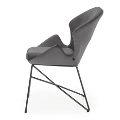 Garnero Arredamenti Sedia da sala moderna in tessuto Farro Grigio Discount