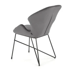 Garnero Arredamenti Sedia da sala moderna in tessuto Farro Grigio Discount