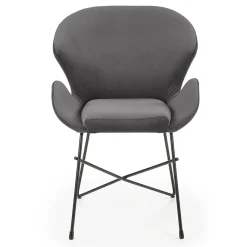 Garnero Arredamenti Sedia da sala moderna in tessuto Farro Grigio Discount