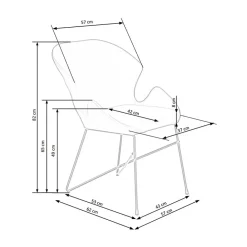 Garnero Arredamenti Sedia da sala moderna in tessuto Farro Grigio Discount
