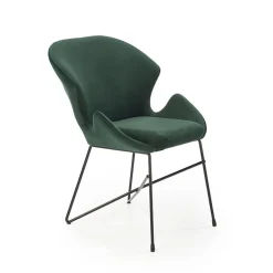 Garnero Arredamenti Sedia da sala moderna in tessuto scuro Farro Verde Discount