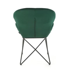 Garnero Arredamenti Sedia da sala moderna in tessuto scuro Farro Verde Discount