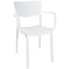 Garnero Arredamenti Sedia da soggiorno esterno bar dehors polipropilene con braccioli bianco Alba Sale