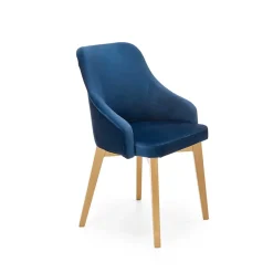 Garnero Arredamenti Sedia da soggiorno in tessuto rovere blu Vilnius Clearance