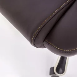 Garnero Arredamenti Sedia da ufficio classica in ecopelle marrone ottone Eclipse Best