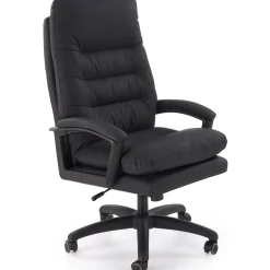 Garnero Arredamenti Sedia da ufficio con braccioli e ruote regolabile imbottita in Marilu Ecopelle Nero Discount