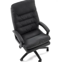 Garnero Arredamenti Sedia da ufficio con braccioli e ruote regolabile imbottita in Marilu Ecopelle Nero Discount