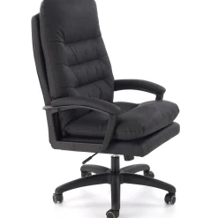 Garnero Arredamenti Sedia da ufficio con braccioli e ruote regolabile imbottita in Marilu Ecopelle Nero Discount