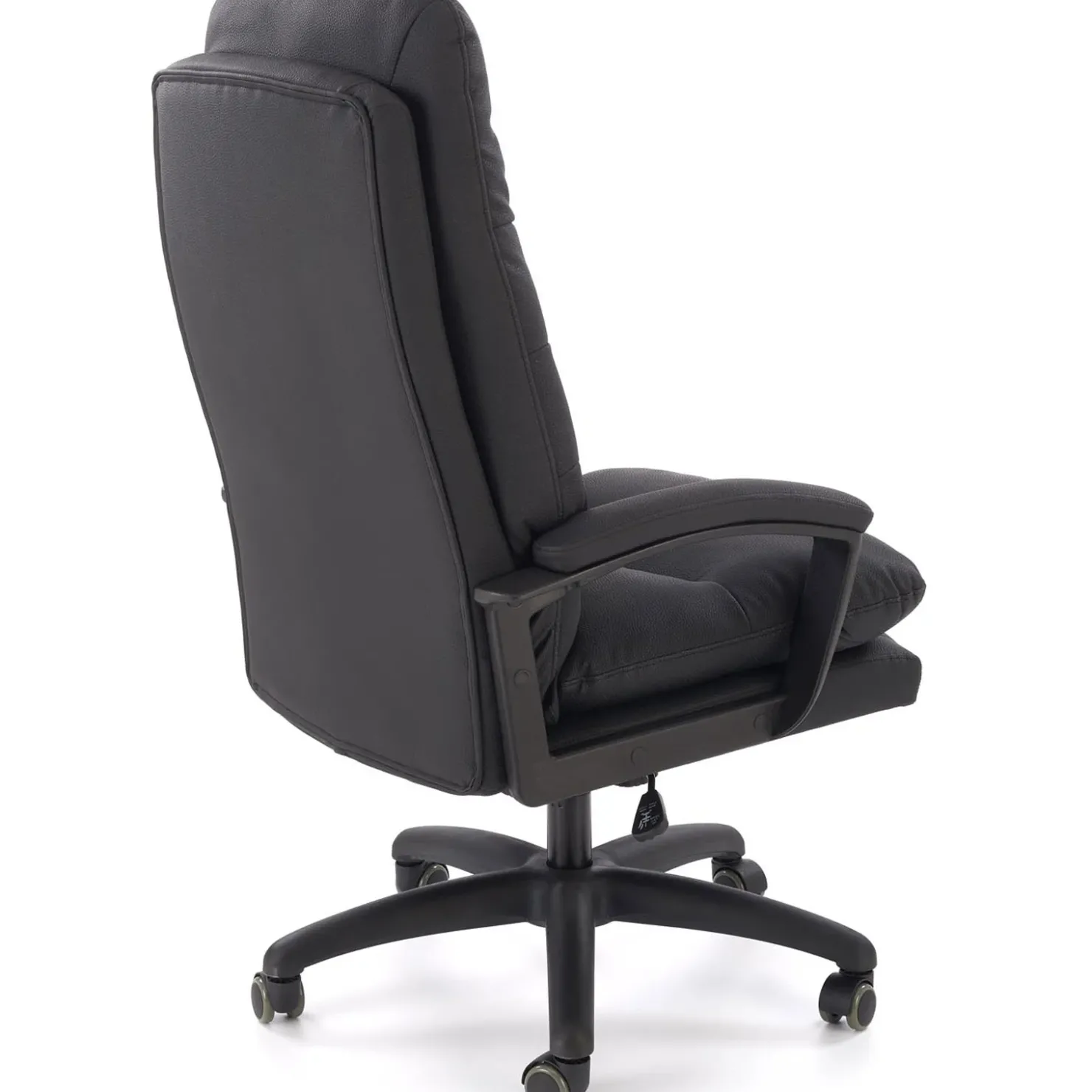 Garnero Arredamenti Sedia da ufficio con braccioli e ruote regolabile imbottita in Marilu Ecopelle Nero Discount