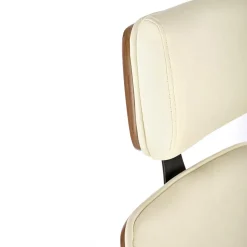 Garnero Arredamenti Sedia da ufficio con braccioli in ecopelle noce panna Ilda Noce - Bianco Best