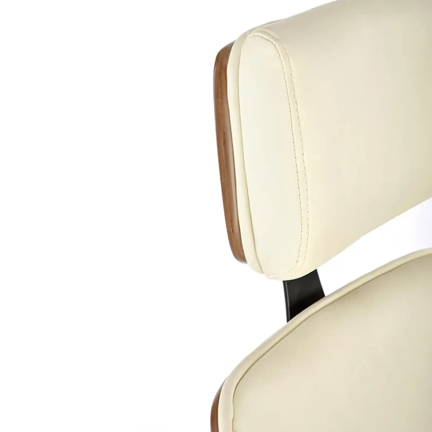 Garnero Arredamenti Sedia da ufficio con braccioli in ecopelle noce panna Ilda Noce - Bianco Best