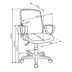 Garnero Arredamenti Sedia da ufficio con braccioli in tessuto nero grigio Pixie New