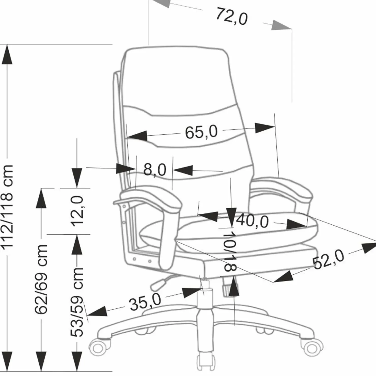 Garnero Arredamenti Sedia da ufficio con braccioli e ruote regolabile imbottita in Marilu Ecopelle Beige Online