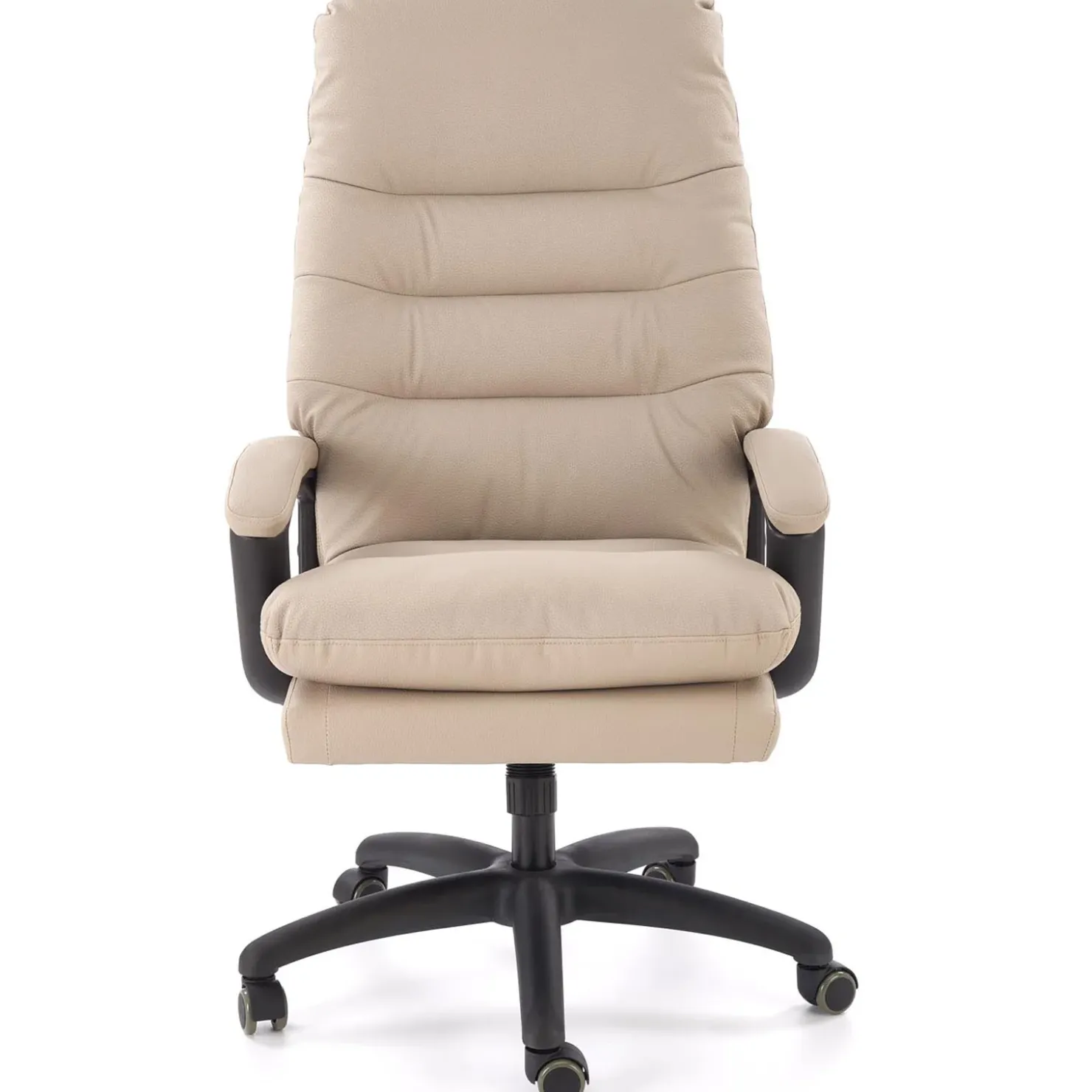 Garnero Arredamenti Sedia da ufficio con braccioli e ruote regolabile imbottita in Marilu Ecopelle Beige Online