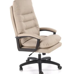 Garnero Arredamenti Sedia da ufficio con braccioli e ruote regolabile imbottita in Marilu Ecopelle Beige Online