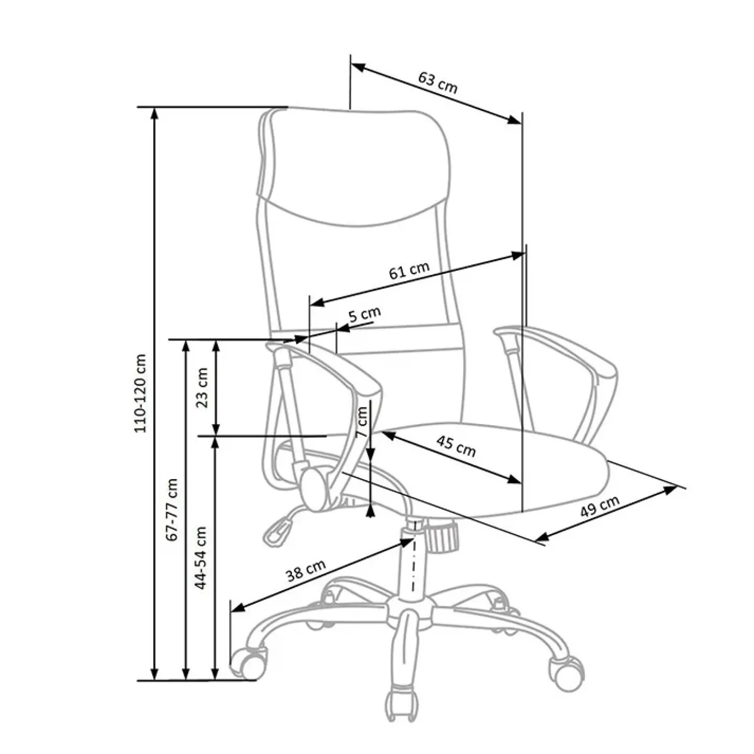 Garnero Arredamenti Sedia da ufficio con braccioli girevole in tessuto Mack Bianco New