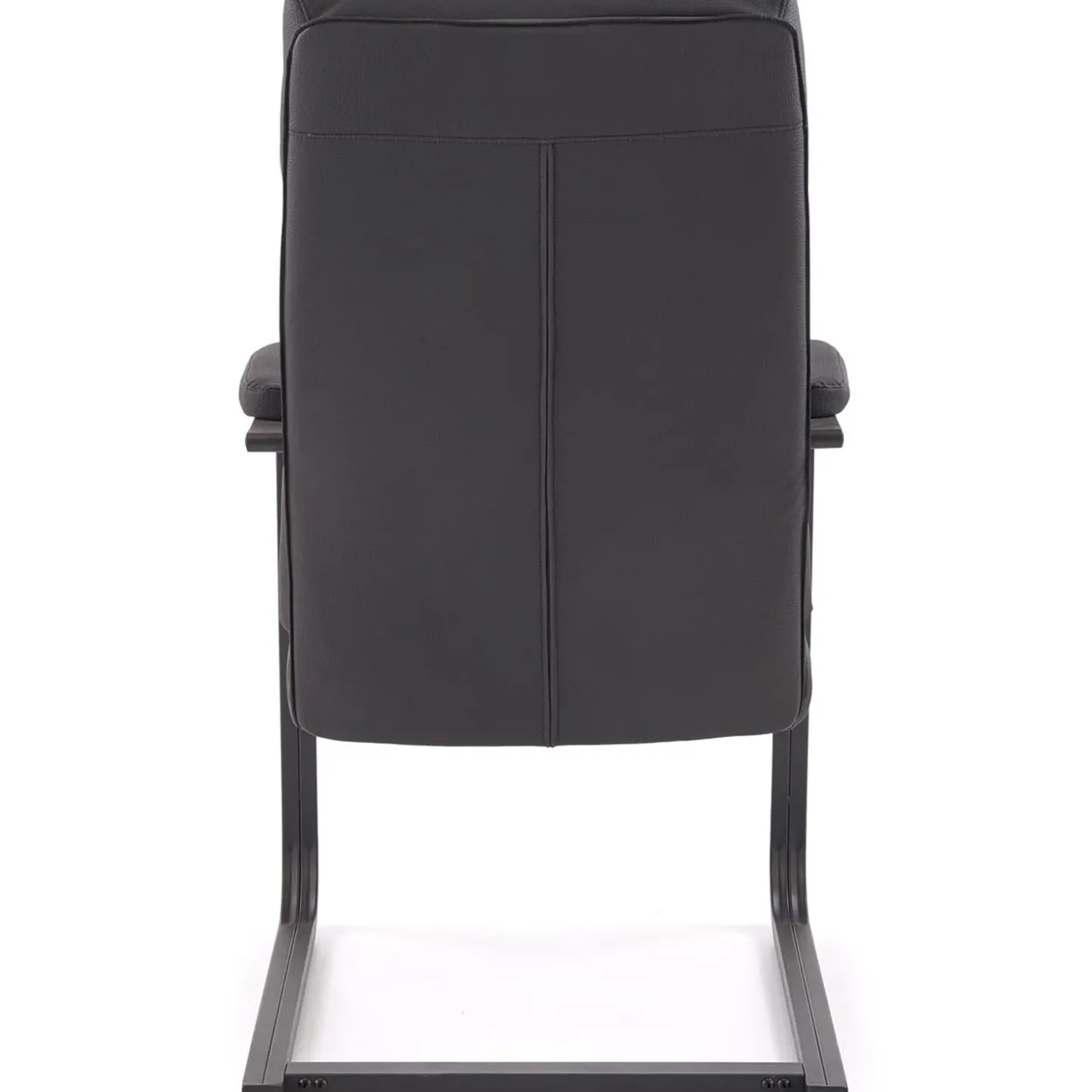 Garnero Arredamenti Sedia da ufficio con braccioli moderna in ecopelle nero Andrada Discount