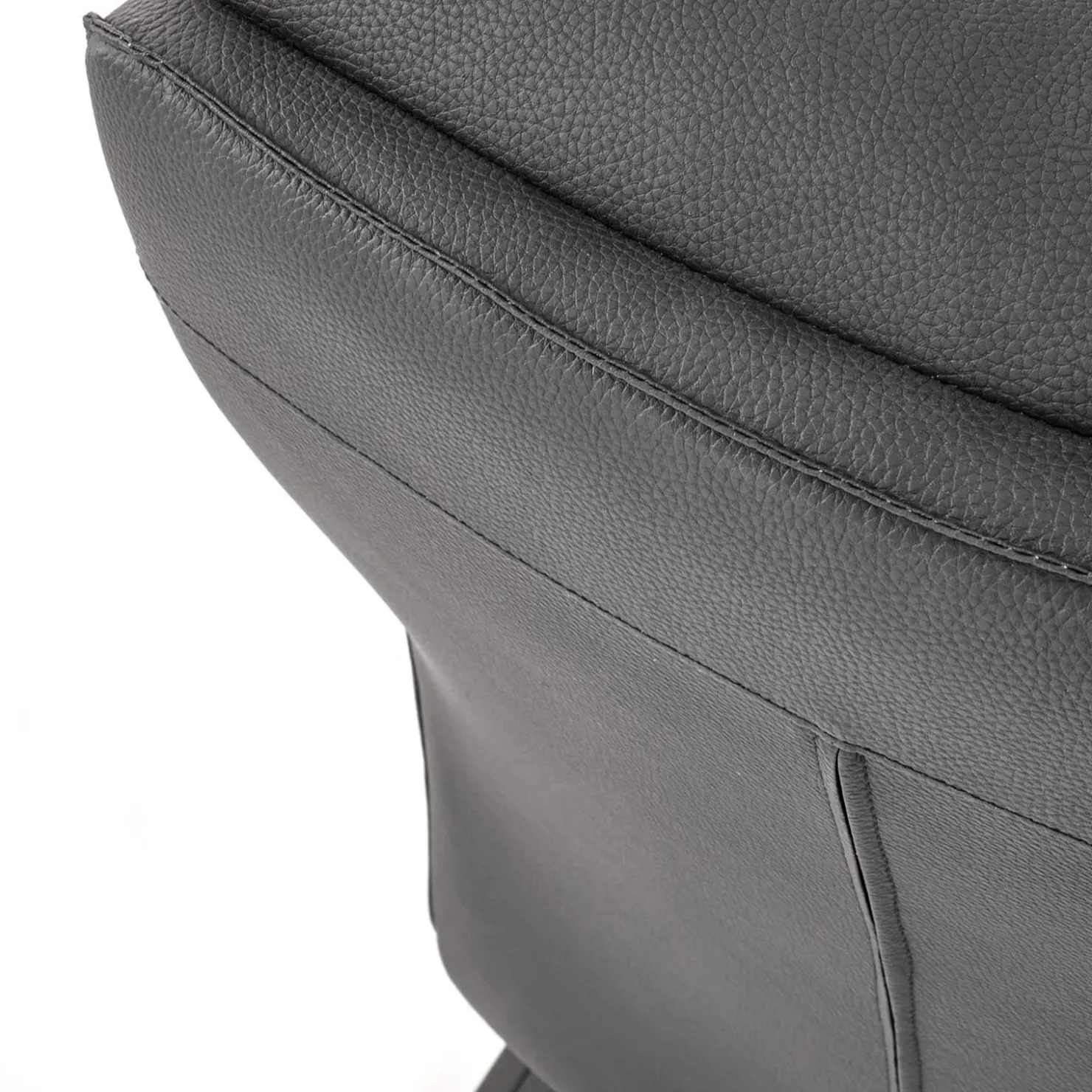 Garnero Arredamenti Sedia da ufficio con braccioli moderna in ecopelle nero Andrada Discount