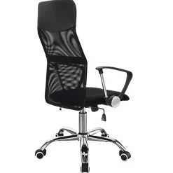 Garnero Arredamenti Sedia da ufficio con braccioli e rotelle girevoli tessuto nero Essen Sale