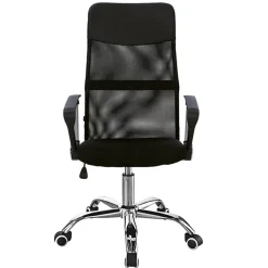 Garnero Arredamenti Sedia da ufficio con braccioli e rotelle girevoli tessuto nero Essen Sale