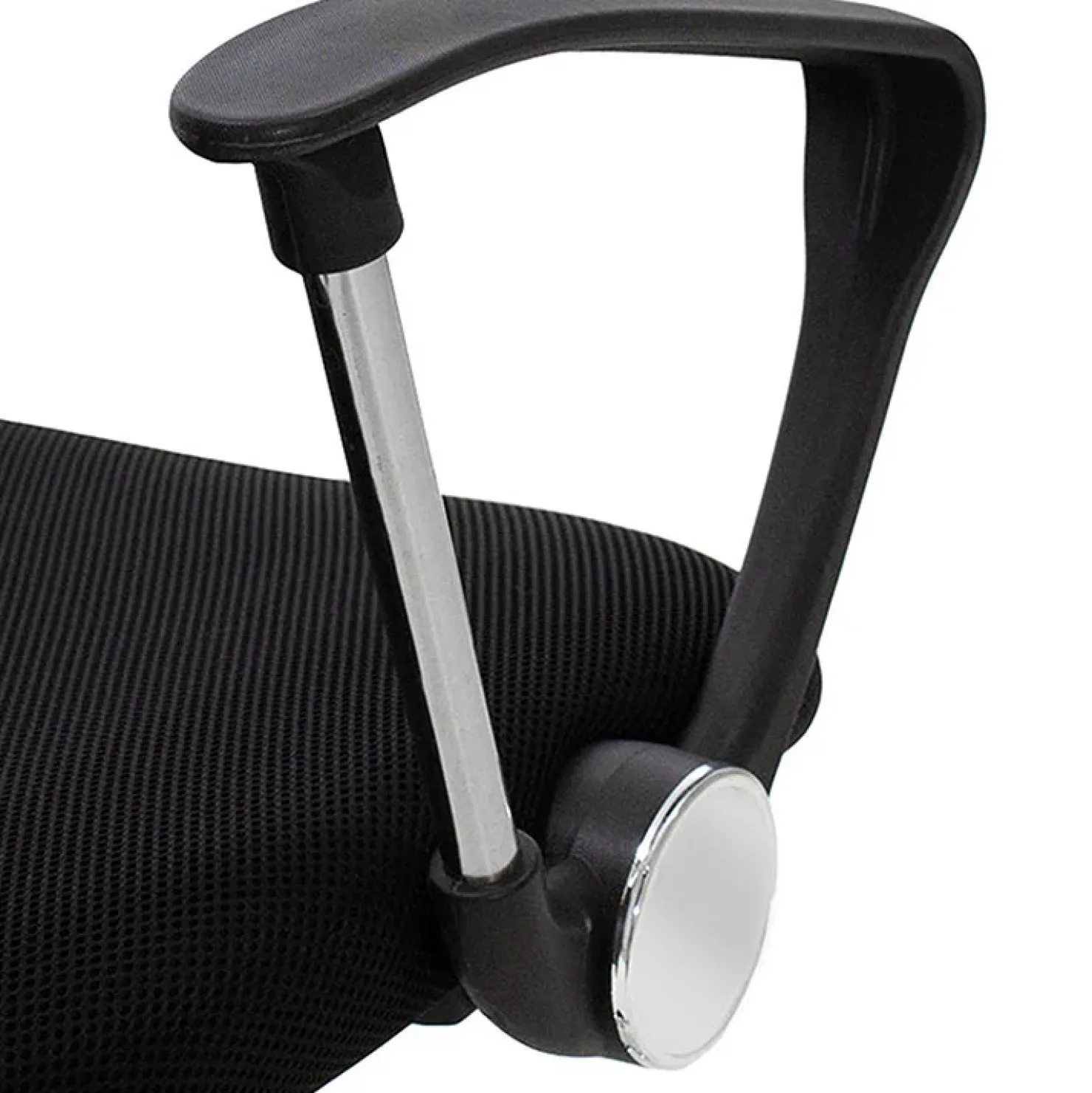 Garnero Arredamenti Sedia da ufficio con braccioli e rotelle girevoli tessuto nero Essen Sale