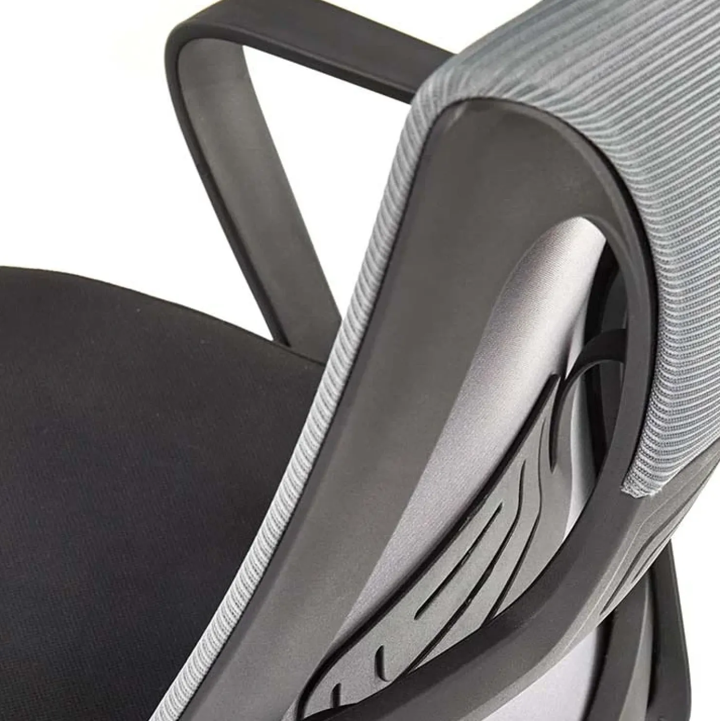 Garnero Arredamenti Sedia da ufficio con ruote in tessuto rete grigio nero Clay Nero - Grigio Hot