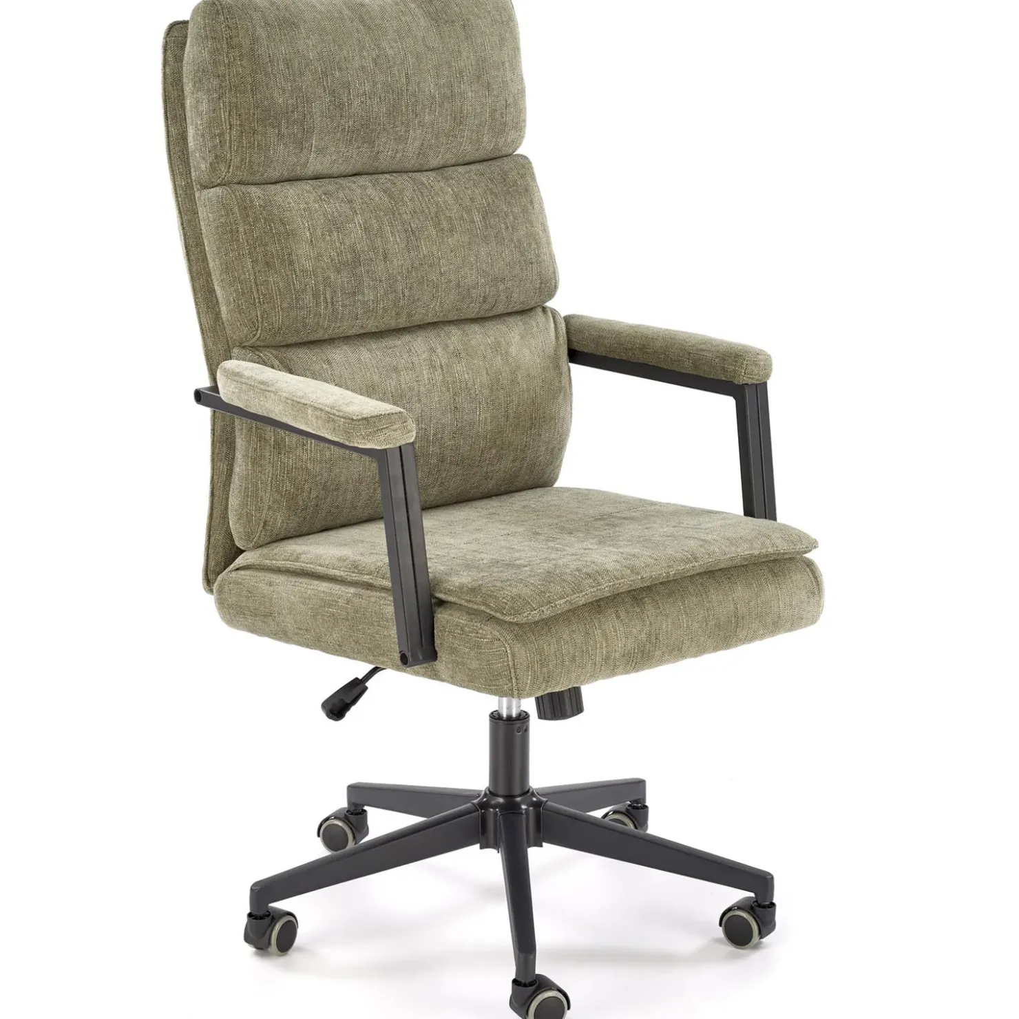 Garnero Arredamenti Sedia da ufficio con ruote e braccioli in tessuto oliva Yara Verde Online
