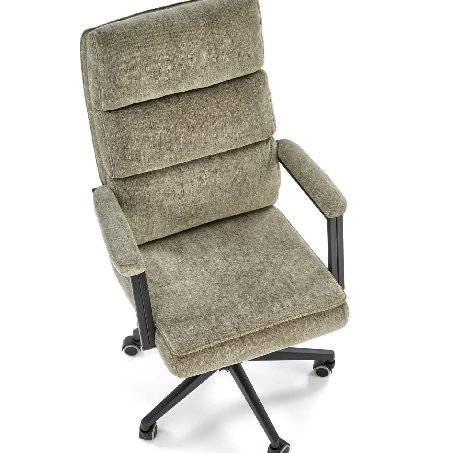 Garnero Arredamenti Sedia da ufficio con ruote e braccioli in tessuto oliva Yara Verde Online
