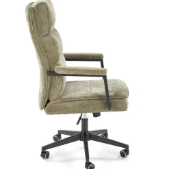 Garnero Arredamenti Sedia da ufficio con ruote e braccioli in tessuto oliva Yara Verde Online