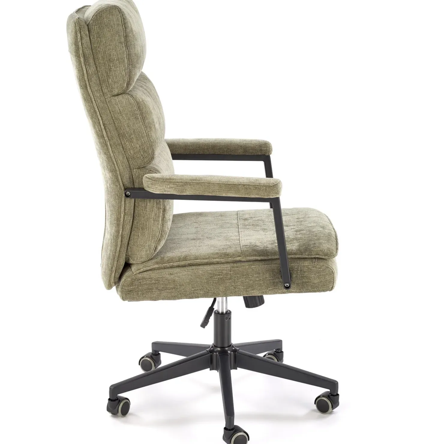 Garnero Arredamenti Sedia da ufficio con ruote e braccioli in tessuto oliva Yara Verde Online