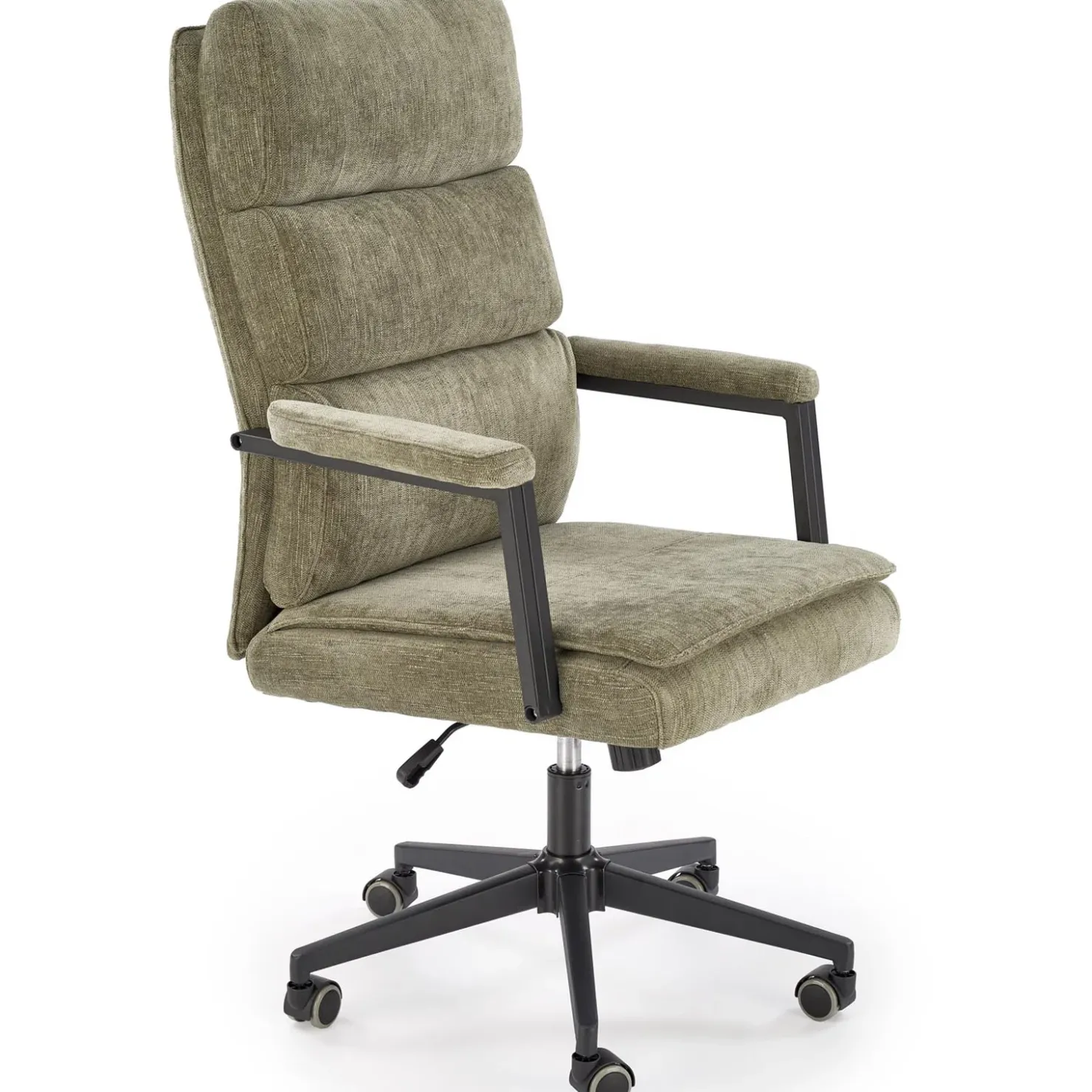 Garnero Arredamenti Sedia da ufficio con ruote e braccioli in tessuto oliva Yara Verde Online