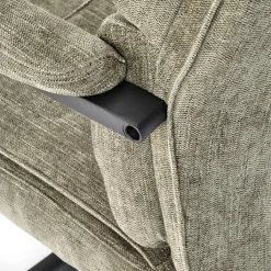 Garnero Arredamenti Sedia da ufficio con ruote e braccioli in tessuto oliva Yara Verde Online