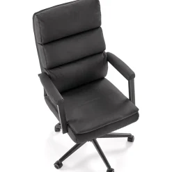 Garnero Arredamenti Sedia da ufficio con ruote e braccioli imbottita Yara Ecopelle Nero