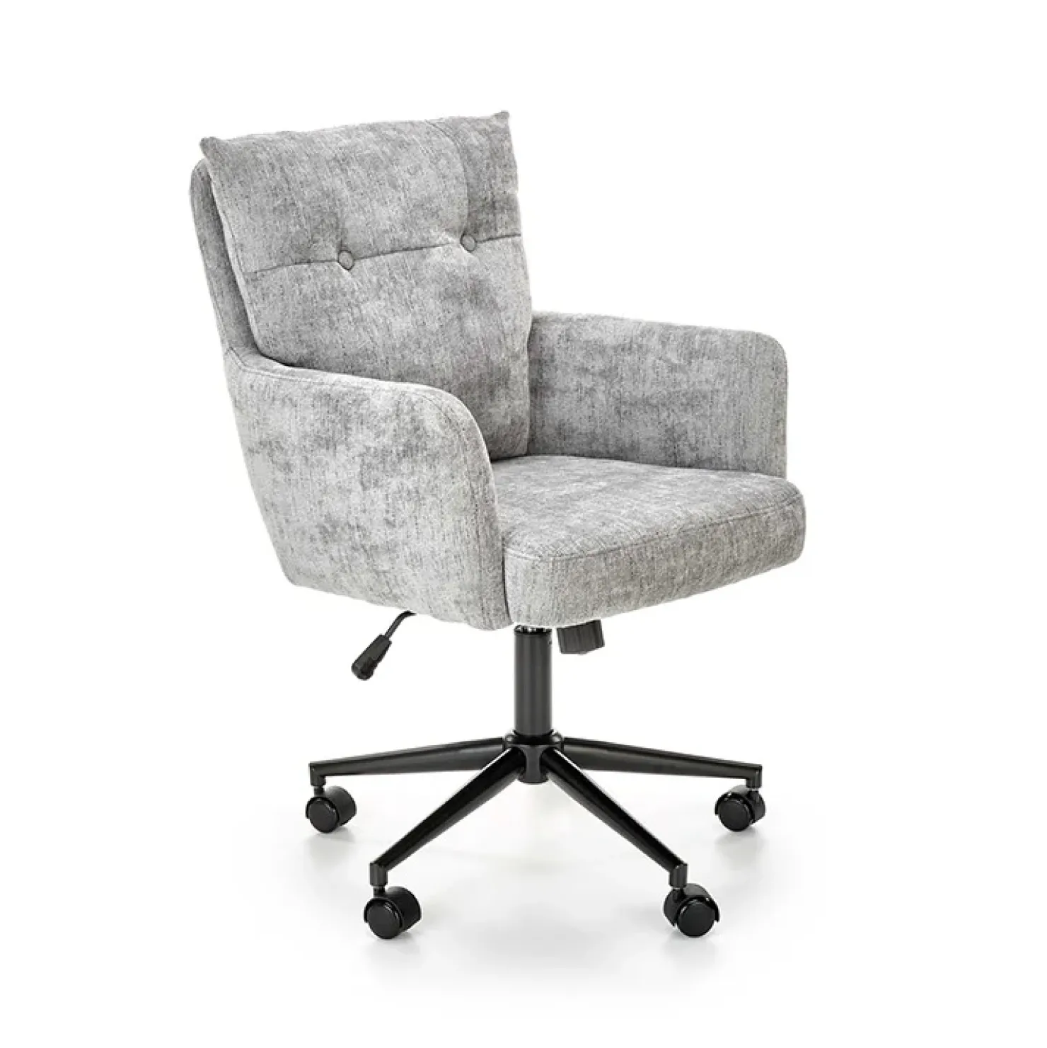 Garnero Arredamenti Sedia da ufficio con ruote in tessuto grigio chiaro Tadea Clearance