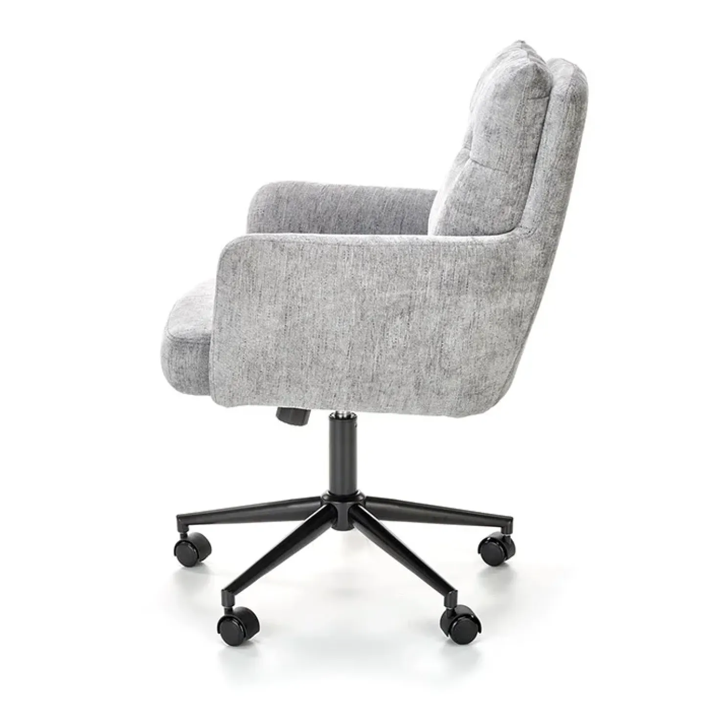 Garnero Arredamenti Sedia da ufficio con ruote in tessuto grigio chiaro Tadea Clearance