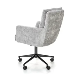 Garnero Arredamenti Sedia da ufficio con ruote in tessuto grigio chiaro Tadea Clearance