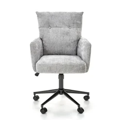 Garnero Arredamenti Sedia da ufficio con ruote in tessuto grigio chiaro Tadea Clearance