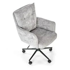 Garnero Arredamenti Sedia da ufficio con ruote in tessuto grigio chiaro Tadea Clearance