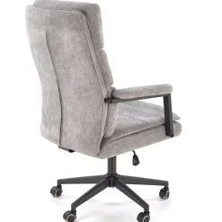 Garnero Arredamenti Sedia da ufficio con ruote e braccioli in tessuto Yara Grigio New