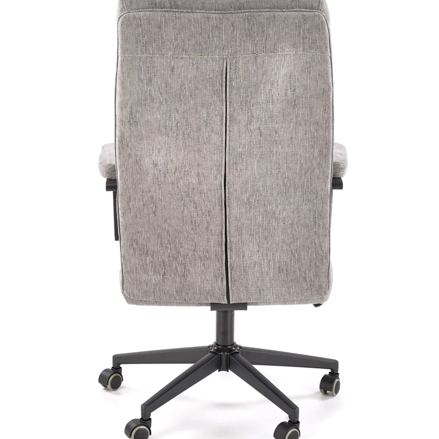 Garnero Arredamenti Sedia da ufficio con ruote e braccioli in tessuto Yara Grigio New