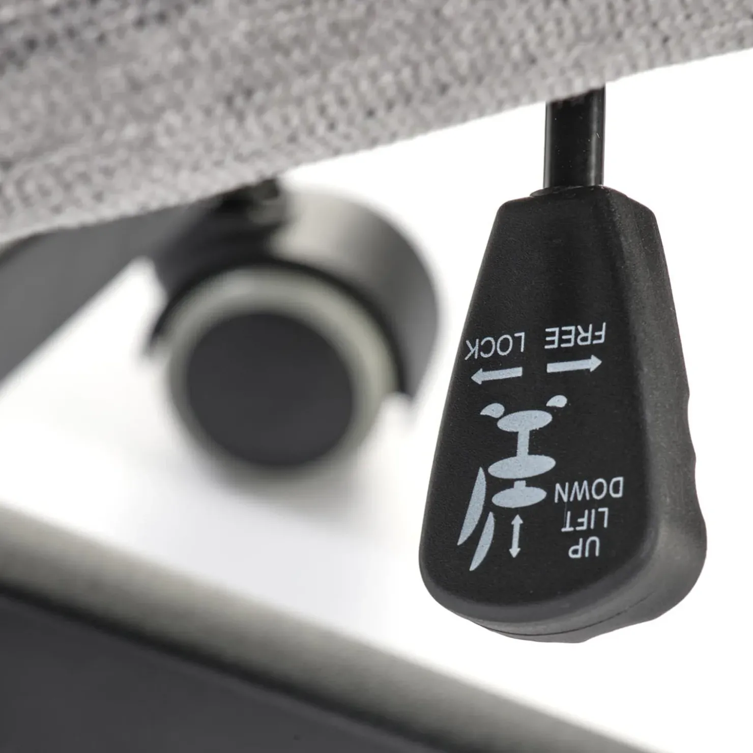 Garnero Arredamenti Sedia da ufficio con ruote e braccioli in tessuto Yara Grigio New