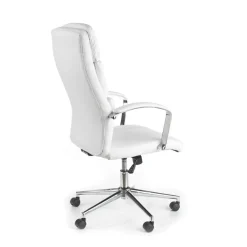 Garnero Arredamenti Sedia da ufficio design con ruote in ecopelle bianco Cascada Discount