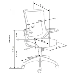 Garnero Arredamenti Sedia da ufficio design in tessuto grigio bianca Diesel Best