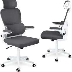 Garnero Arredamenti Sedia da ufficio design moderno con ruote grigia Deskisy Online