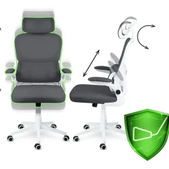 Garnero Arredamenti Sedia da ufficio design moderno con ruote grigia Deskisy Online