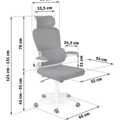 Garnero Arredamenti Sedia da ufficio design moderno con ruote grigia Deskisy Online