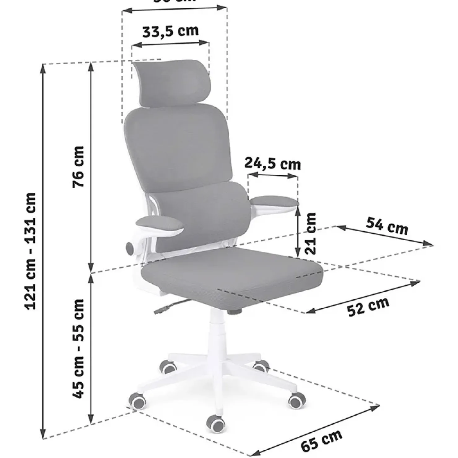 Garnero Arredamenti Sedia da ufficio design moderno con ruote grigia Deskisy Online