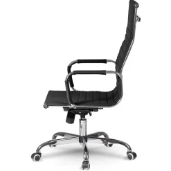 Garnero Arredamenti Sedia da ufficio design moderno con ruote nera Ergoflex Discount